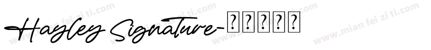 Hayley Signature字体转换